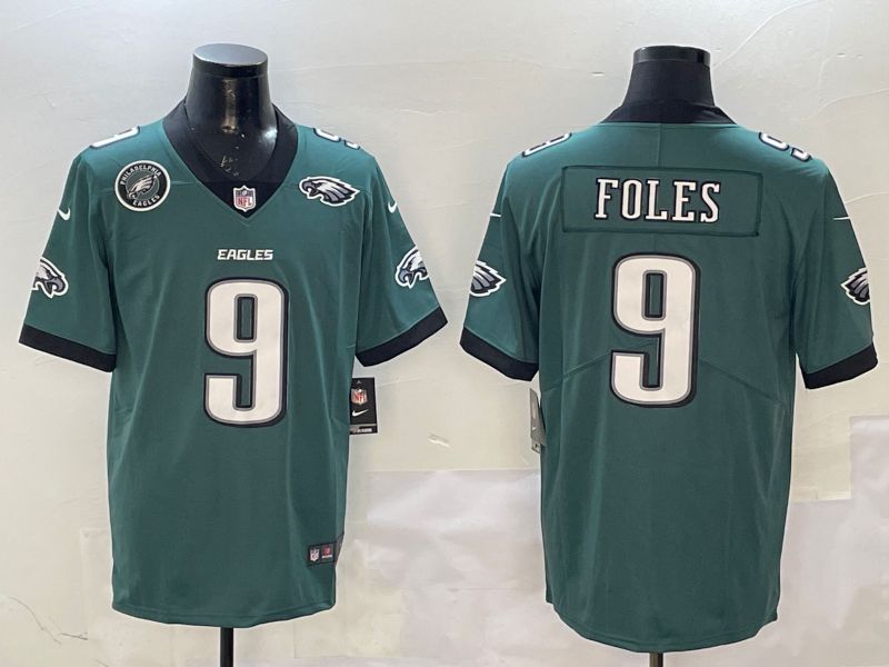 Men Philadelphia Eagles #9 Foles Green Second generation 2025 Nike Limited NFL Jersey style 6->philadelphia eagles->NFL Jersey